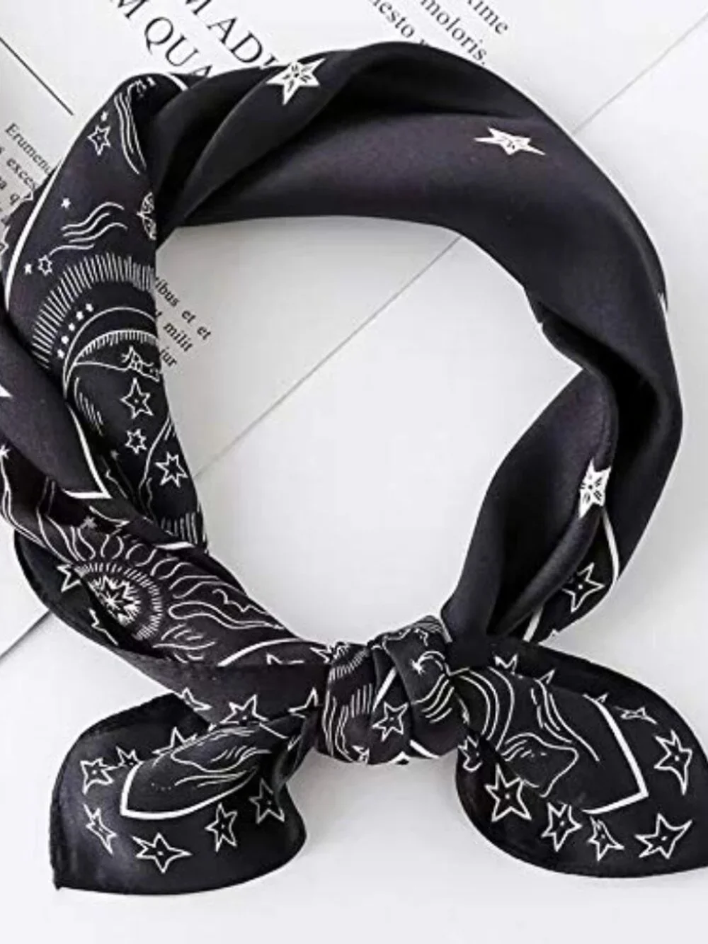 100% Mulberry Silk Square Scarf, Lightweight Neckerchief Gift Box Packed